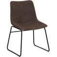 thumbnail image 5 of Dycanpo18'' Bar Stools Set of 3 with Back Faux Leather Counter Chairs for Home Kitchen Island, Brown, 5 of 9