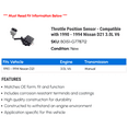 thumbnail image 2 of Throttle Position Sensor - Compatible with 1990 - 1994 Nissan D21 3.0L V6 1991 1992 1993, 2 of 2
