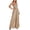 Khaki, variant on hoksml Women's Summer Checkered Wide Leg Jumpsuit, Spaghetti Strap Smocked Casual One Piece Outfit