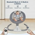 thumbnail image 5 of BEJOLO Electric Baby Swing for Infants, Portable Baby Bouncer with Remote Control,bluetooth Music, Gray, 5 of 9