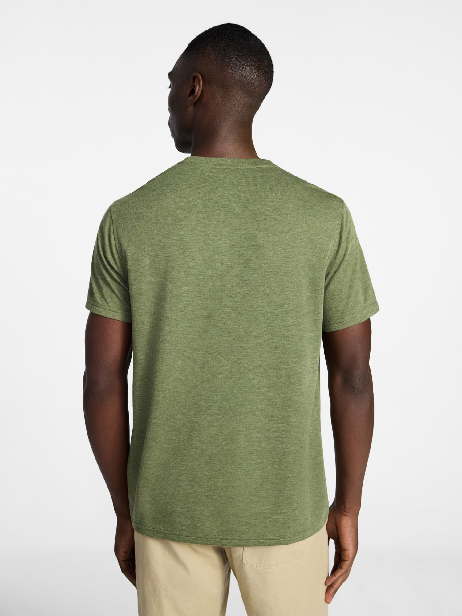 George Men's & Big Men's Relaxed Fit Knit Cloth Henley Shirt with Short Sleeves, Sizes XS-5XL
