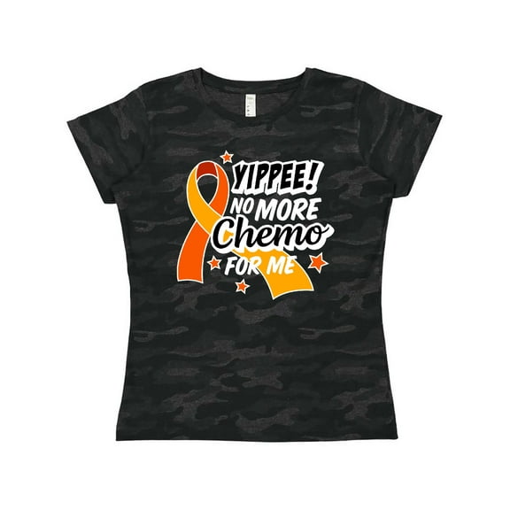 Inktastic Leukemia Awareness Yippee no More Chemo for Me Women's T-Shirt