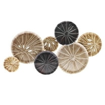 LuxenHome Multi-Color Sand Dollar 47.5" W x 27.5" H Metal Wall Decor
