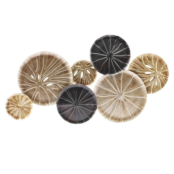 LuxenHome Multi-Color Sand Dollar 47.5" W x 27.5" H Metal Wall Decor