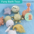 thumbnail image 6 of AMCHSURI 10Pcs Mold-Free Baby Bath Toys - Ocean Animal Floaters for 6M-3Y Toddlers, Bathtub Water Play Set with Early Learning Educational Gifts, 6 of 7