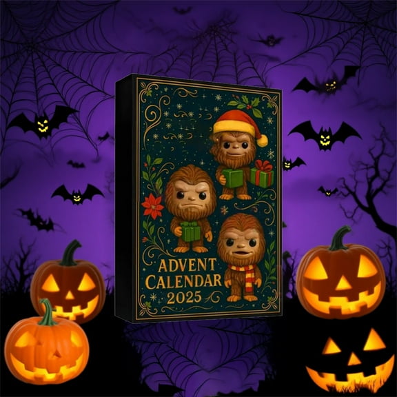 CISIL - 2025 Advent Calendar with 24 Unique Sasquatch Collectible Figures Holiday Countdown Gift for Adults Family Christmas Surprise Festive Fun