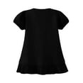 thumbnail image 5 of Cethrio Girls Cotton T-shirts, Ruffled Casual Short Sleeve Crew Neck Summer Tops Black Size 0-12 Months, 5 of 6