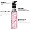 thumbnail image 3 of Yayeee 33oz Insulated Water Bottle Double Wall Stainless Steel with Flip Straw Lid, Pink Halloween, 3 of 7