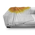 thumbnail image 3 of Boho Soft Flannel Fleece Throw Blanket, Bohemian Style Round Tribal Motif with Watercolor Brush Effect, Cozy Plush for Indoor and Outdoor Use, 60" x 80", Burnt Orange Orange, by Ambesonne, 3 of 6