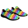 thumbnail image 6 of Rainbow Pride Shoes Men Women Fashion LGBT Sneakers Adult Lightweight Breathable Running Shoes Black Size 8.5, 6 of 7