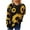 Black, variant on TFEOQRY Pullover Sweater for Women Sunflower Printed Jacquard Knitwear Long Sleeved Round Neck Sweater Top Yellow