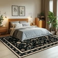 thumbnail image 3 of ZENELESS Washable Large Area Rugs for Living Room, 8x10 Non-slip Carpet for Dining Room,Modern Accent Rug for Bedroom, Black, 3 of 10