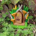 thumbnail image 5 of Pink Figuras de hadas en miniatura para puerta y ventana, escultura artística de elfo para el hogar y el jardín, 5 of 5