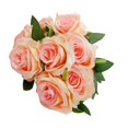 thumbnail image 4 of Flores artificiales de seda Sunnimix 9 CABEZAS Decoraciones florales falsas de la boda de San Valentín Rosa claro 41cm, 4 of 8