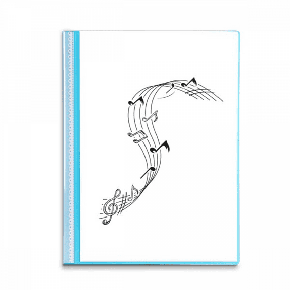 Symbolic Melody Bending Staff Spectrum Book Sheet Protectors Portfolio Binder Folder