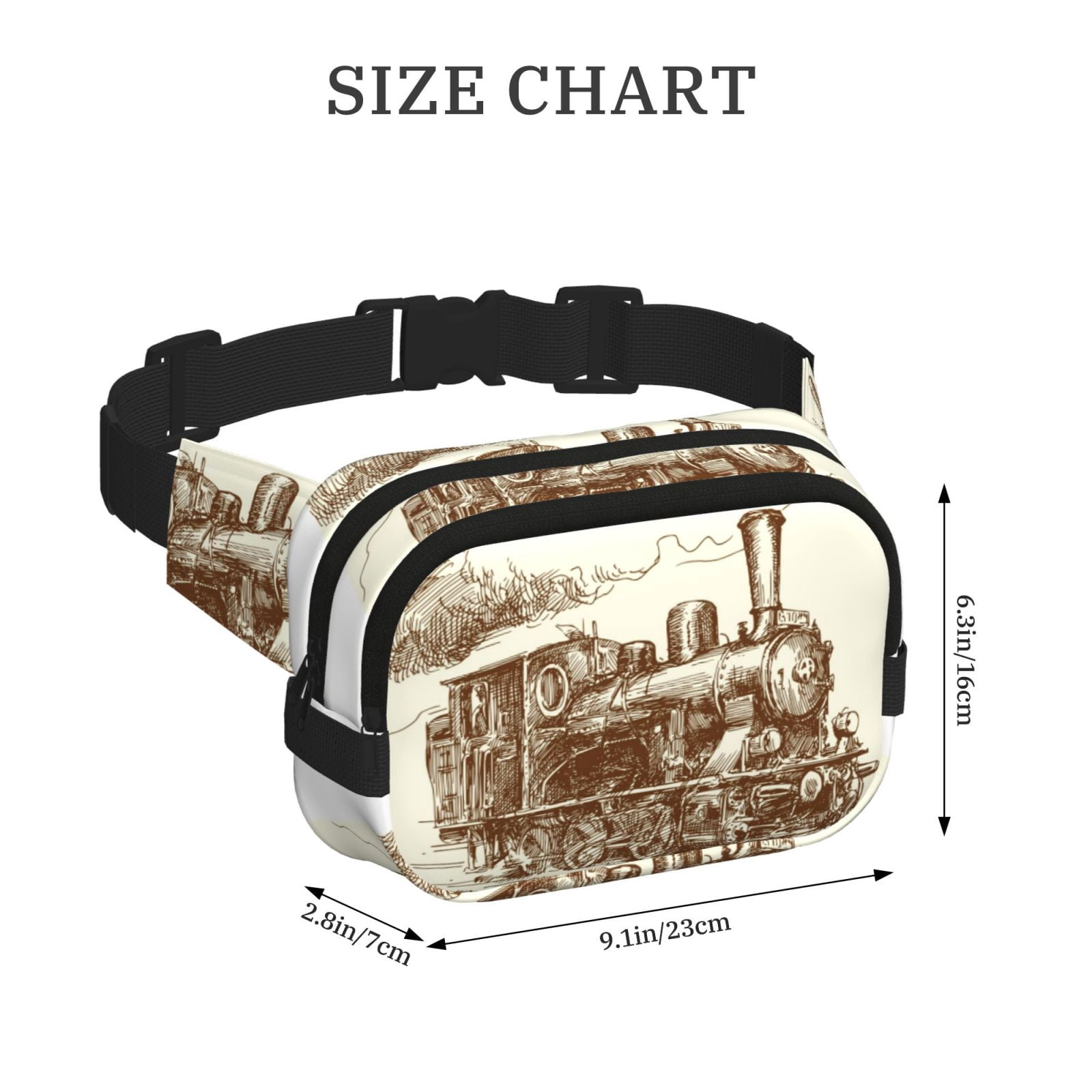 Hirioo Train for Double Layer Waist Bag Adjustable Fanny Pack For Travel Running Hiking