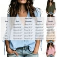 thumbnail image 6 of dazeni Oversized Blouse for Women Ruched Drawstring Long Sleeve Tops Loose Fit V Neck Shirts Casual Dressy Top Sky Blue XX-Large, 6 of 6