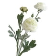 thumbnail image 2 of Artificial Ranunculus Asiaticus 2 Head Realistic Fake Silk Flower with Stem Home Office Wedding Party Faux Flower Decoration, 2 of 8