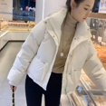 thumbnail image 4 of Aellinatey Women's Winter Warm Long Sleeve Zip Up Baggy Cropped Puffer Down Jackets Coat, 4 of 21