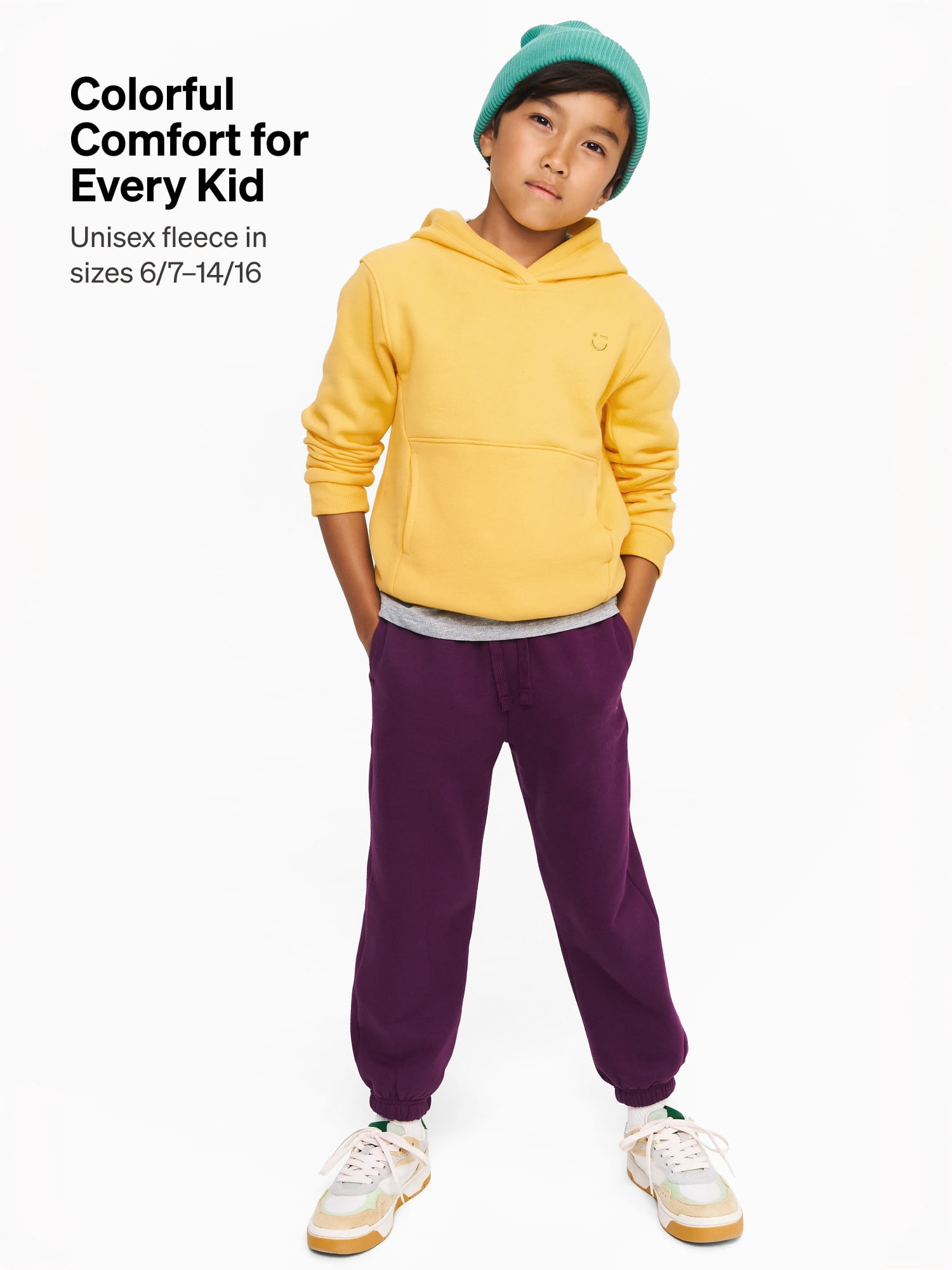 Color Mix by Garanimals Kids Fleece Sweatpants, Sizes 6–16
