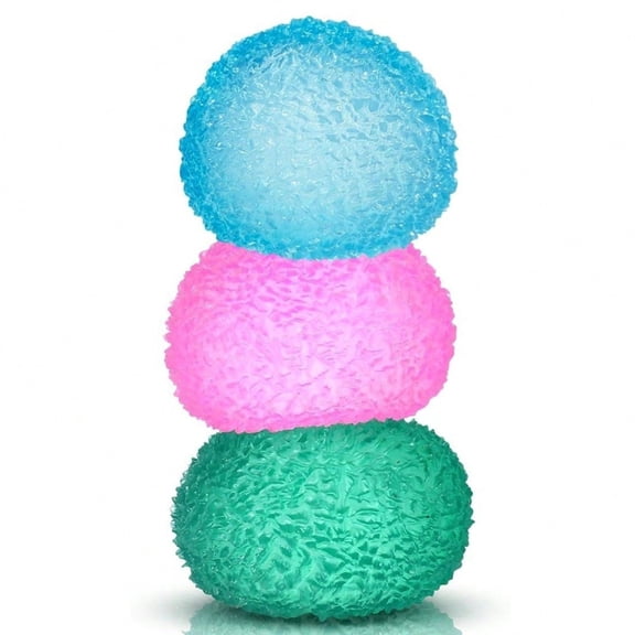 3PCS Mini Textured Stress Relief Balls Set Adult Squeeze Toys,4CM