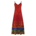thumbnail image 3 of Puntoco Vestidos Mujer Verano Moda Mujer Casual Retro Estampado V-Cuello Camis Vestido Largo Sin Mangas, 3 of 4
