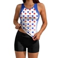 thumbnail image 5 of Tbopshirt Tankini Swimsuits for Women 2 Piece with Padded Bra Sleeveless Crew Neck Casual Printed Independence Day Summer Bathing Suits Tummy Control, 5 of 9