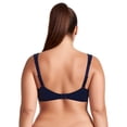 thumbnail image 5 of Curve Muse Women's Plus Size Unlined Underwire Lace Bra with Cushion Straps-2PK-NAVY, LIGHT YELLOW-34B, 5 of 6