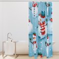 Cute Christmas Snowman Shower Curtain for Bathroom, 72x72 Inch