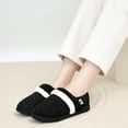 thumbnail image 2 of Ecetana Women's Fuzzy Slippers Memory Foam Closed Back Slippers Non-slip Warm House Shoes, 2 of 6