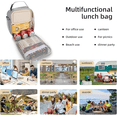 thumbnail image 3 of Lunch Box for Men & Women - Insulated Lunch Bag for Work, Picnic, Travel (Light grey), 3 of 6