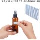 thumbnail image 4 of Paquete de 16 botellas pulverizadoras de plástico marrón ámbar de 100 ml (3,4 oz) con atomizadores de niebla fina para limpieza del hogar, aromaterapia y cuidado de la belleza., 4 of 8