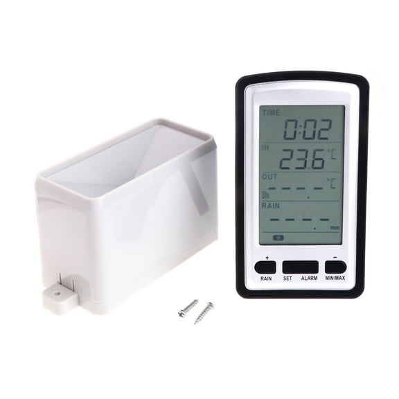 Rain gauge weather station instrument thermometer digital wireless rain gauge