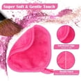 thumbnail image 4 of LNGOOR 7 Count Microfiber Makeup Remover Cloths  Reusable & Fast Drying Facial Cleansing Towels  Assorted Colors  Washcloth Set For All Skin Types, 4 of 7