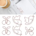 thumbnail image 4 of Clips de papel lindos de 100 piezas Clips de papel en forma de animal Estilo de colibrí de cereza Clips de planificador de color dorado de metal galvanizado para el estudio de la ANGGREK  Otros, 4 of 8