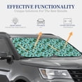 thumbnail image 4 of Wukai Pineapple Sea Turtle Print Windshield Sun Shade, Car Front Window Shades Sunshade Cover Sun Visor Shield Block Automotive Interior Protector Blocks UV Rays-Medium, 4 of 6