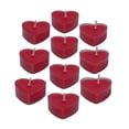 thumbnail image 3 of Set Of 100 Romantic Heart Shaped Rose Scented Tea Light Candles, Red, 3 of 4