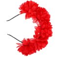 thumbnail image 2 of 1 diadema de flores para novia, hermosa diadema de flores para boda, accesorio para el cabello (rojo), 2 of 6