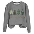 thumbnail image 2 of Titcea Christmas Sweatshirts for Women Long Sleeve Crew Neck Christmas Tree Print Shirts Loose Comfort Casual Tops, Gifts for Her, 2 of 4