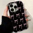 thumbnail image 4 of Full Screen Pink Silk Ribbon Phone Case Compatible for Iphone 13 Pro MAX 12 11 X XR XS Max 15 14 13 12 11 Soft Protective Cover Fashion Shockproof Casing, 4 of 5