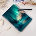 thumbnail image 4 of Spiral Notebook,College Ruled Journal,8.26" x 5.71" 50 Sheets/100 Pages,2 Pack - The Northern Lights Dancing Above Snow-Covered Forests, 4 of 7