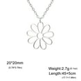 thumbnail image 2 of Hollow out daisy pendant necklace 14K Yellow Gold women's romantic Kpop fashionable flower pendant necklace couple jewelry gift, 2 of 7