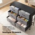 thumbnail image 3 of Alvantor Tall Dresser Fabric Storage Tower ,Wooden Top for Kid Room, Closet, Entryway, Nursery, 3 of 7