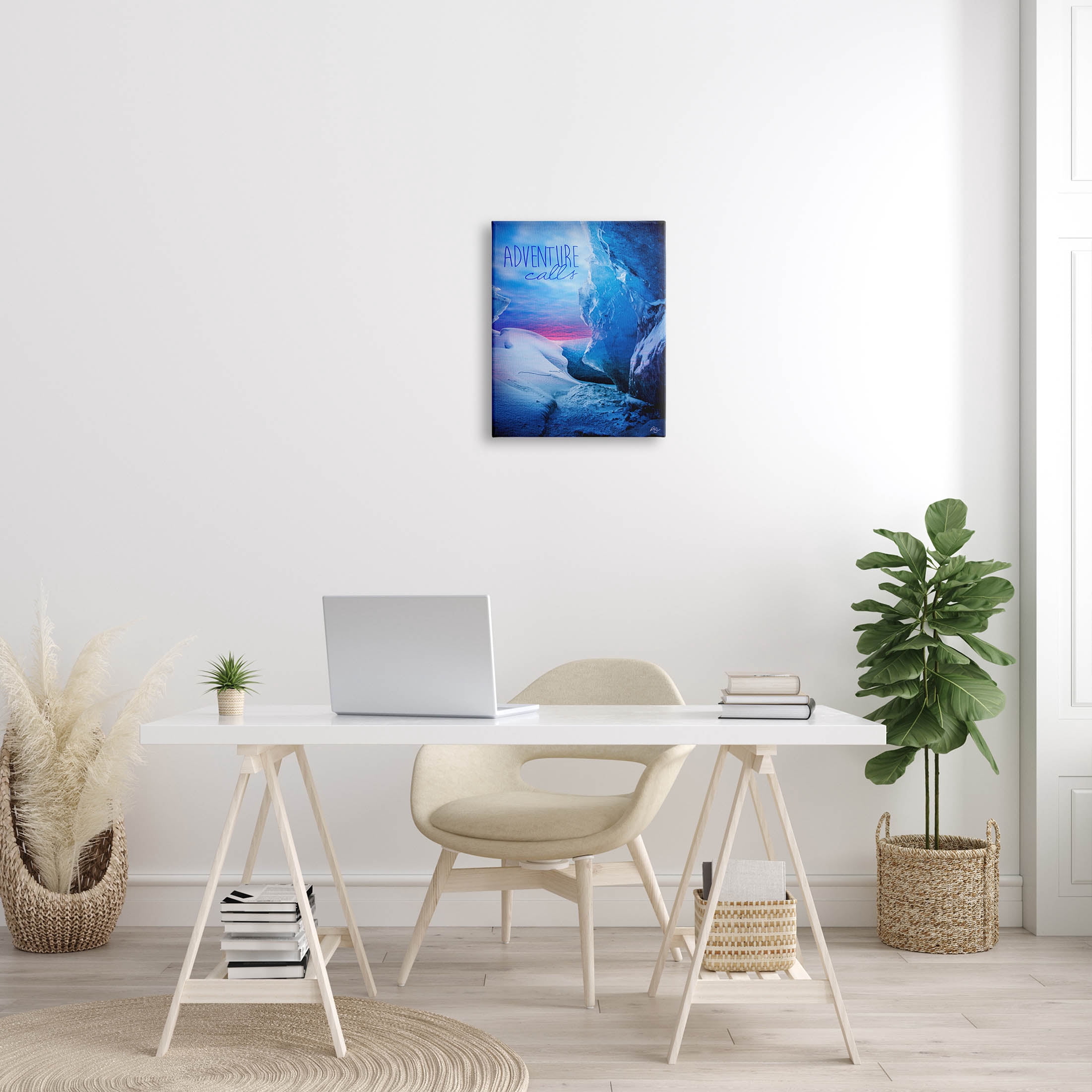 Stupell Industries Adventure Calls Snowy Glacier Graphic Art Gallery Wrapped Canvas Print Wall Art, Design by K. Kaufman