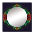 thumbnail image 2 of Designart "Spacey Cosmic Mandala In Crimson And Viridian" Fractals Square Mirror For Wall Decor - Large Red Square Printed Wall Mirror Art - Wall Mounted Square Large Mirror, 2 of 5