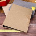 thumbnail image 3 of Domqga Memories Scrapbook, DIY Scrapbook Album,Creative Linen DIY Craft Card Album Scrapbook Simple Loose Leaf with Rope Strap 30 Pages, 3 of 5