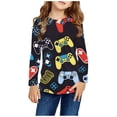 thumbnail image 2 of Zwiiyzr 3-14Y Girls Boys Long Sleeve Pullover Tops Fall Clothes Prints Shirts Cute Crewnecks Tops Dressy Casual Kids Sweatshirts Multicolor, 2 of 5