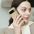thumbnail image 3 of Designed for Google Pixel 9 / 9 Pro Classic Case, Slim Leather Luxury Business PU Non-Slip Texture Grip Shockproof Bumper Protective Phone Cover Men Women For Google Pixel 9 / 9 Pro,Khaki, 3 of 8