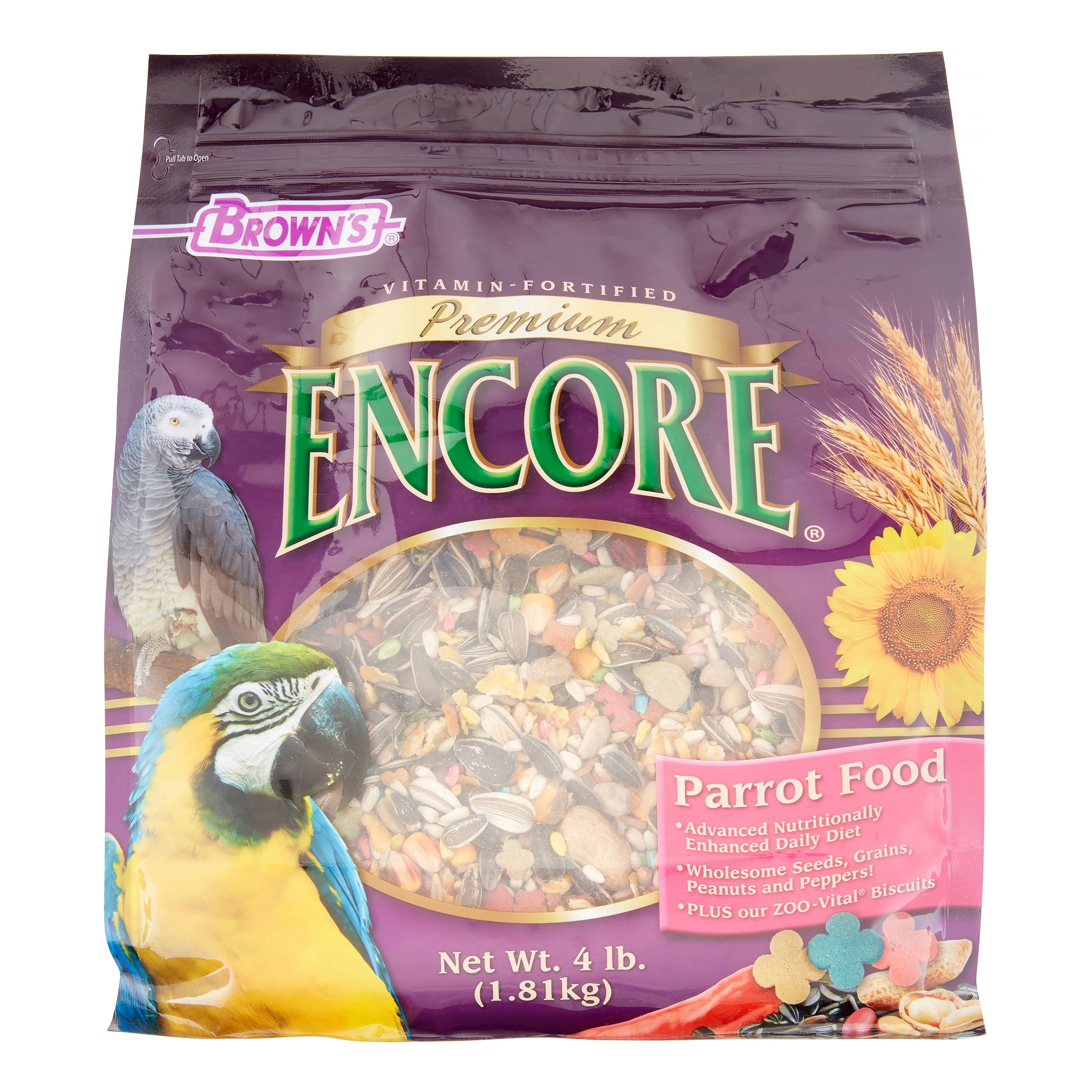 encore parrot food