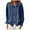 Navy, variant on Homenesgenics Womens Tops Long Sleeve Fall Clothes New Trendy Women Cotton Linen Casual Button ups Long Sleeves T-Shirt Blouse Tops Blue L